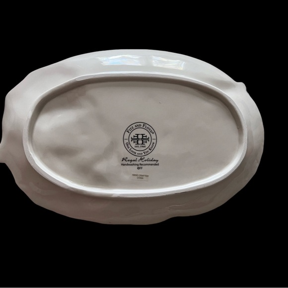 Fitz and Floyd Regal Holiday Sentiment Tray. - Picture 2 of 14